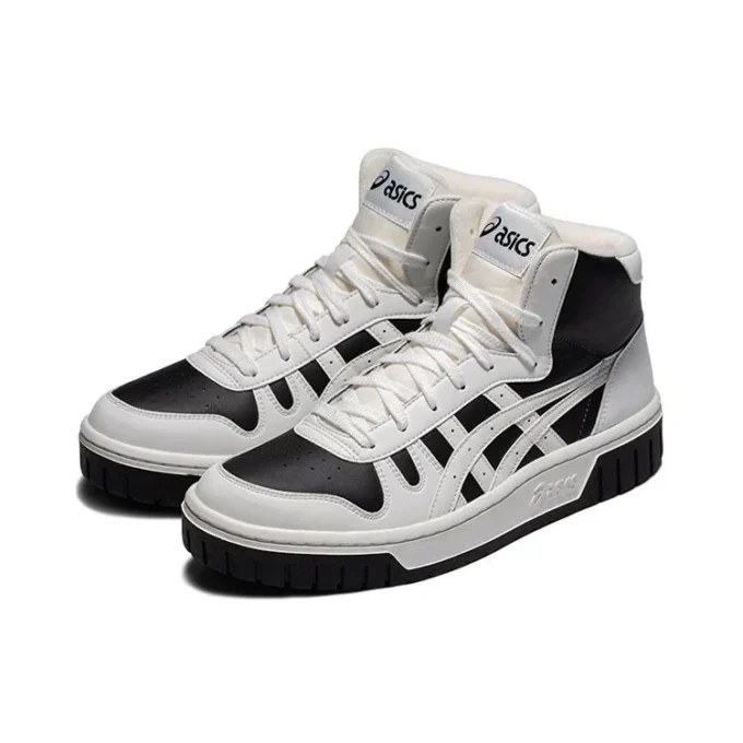 Adidași unisex Court Mz-Hi cu toc înalt Alb/Negru