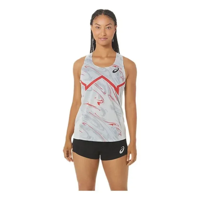 CJ-Line Light Singlet „Glacier Grey Electric Red”