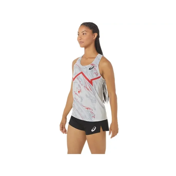 CJ-Line Light Singlet „Glacier Grey Electric Red”