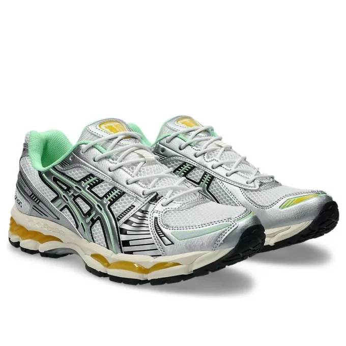 Gel-Kayano 12.1 „Silver Green Orange”