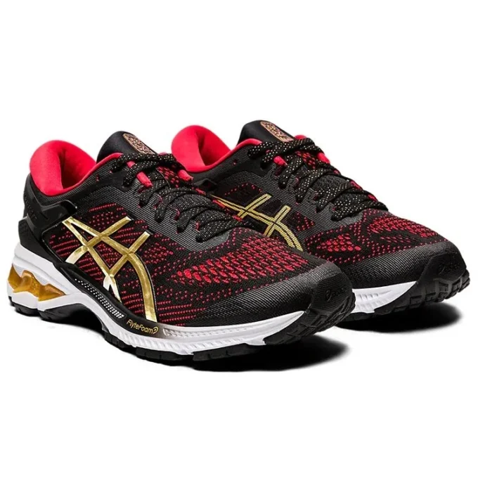 Gel-Kayano 26 „Negru Roșu Auriu”