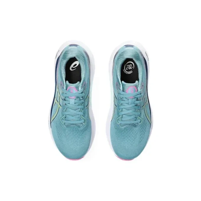 Gel-Kayano 30 Wide „Gris Blue Lime Green”