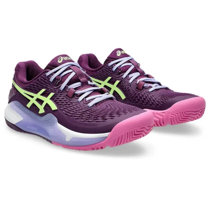 GEL-Resolution 9 Padel „Deep Mauve Lime Green”