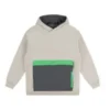 Hanorac cu glugă Colorblock Sherpa „Beige”