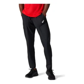 Pantaloni țesuți argintii „Negru”