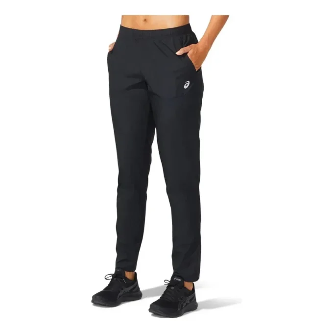 Pantaloni țesuți argintii „Negru”