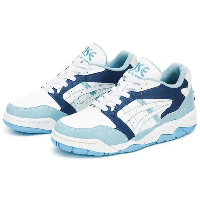 Pantofi de baschet GEL-Fuse Kigo „Alb Albastru Bleumarin”