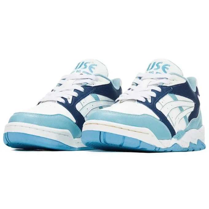 Pantofi de baschet GEL-Fuse Kigo „Alb Albastru Bleumarin”