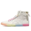 Pantofi retro casual înalți Double Clutch Milk White „Alb-roz”