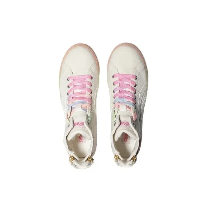 Pantofi retro casual înalți Double Clutch Milk White „Alb-roz”