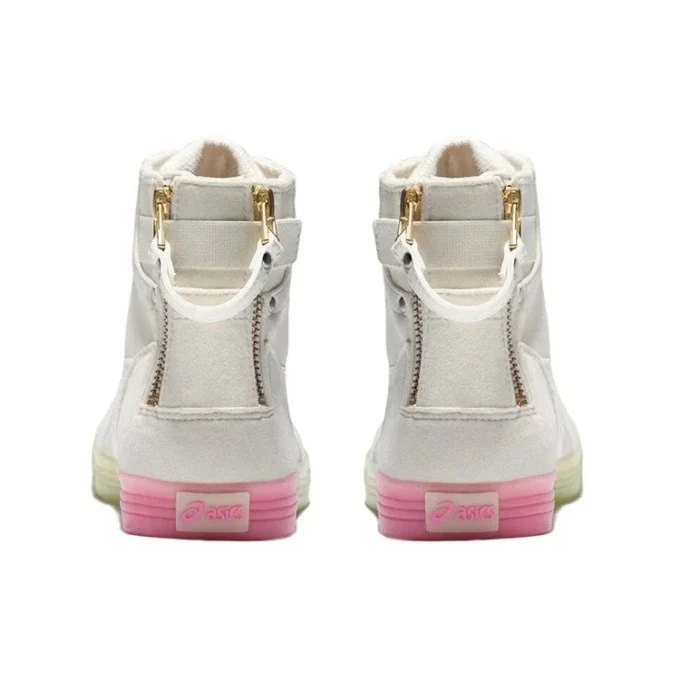 Pantofi retro casual înalți Double Clutch Milk White „Alb-roz”