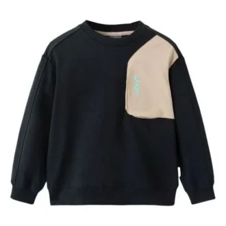 Pulover Color Block „Black Beige”
