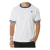 Top clasic cu mânecă scurtă „White Blue”