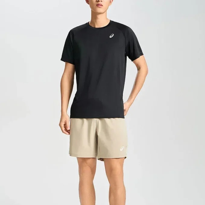 Top cu mânecă scurtă Icon „Performance Black”