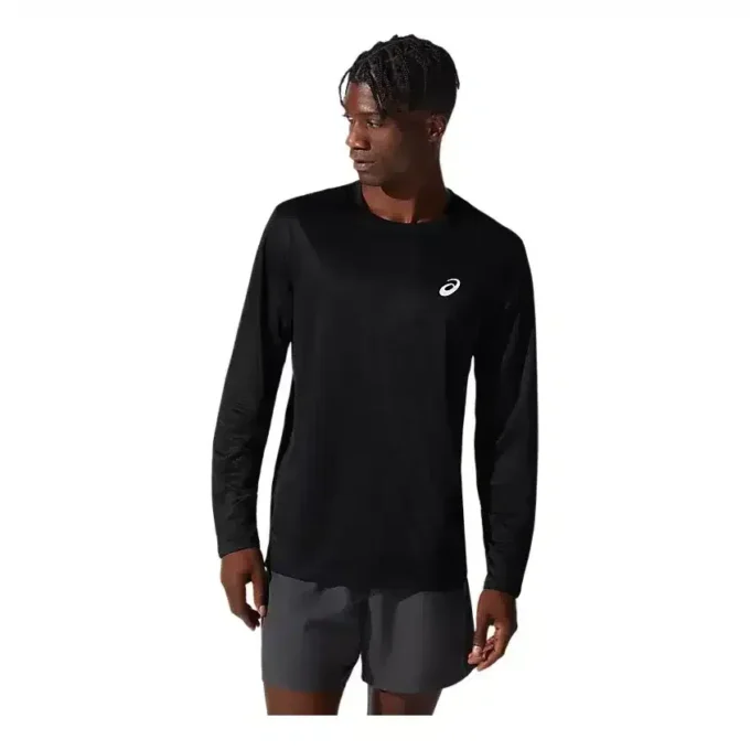 Top cu mâneci lungi argintie „Performance Black”