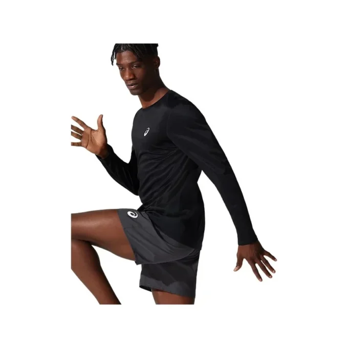 Top cu mâneci lungi argintie „Performance Black”