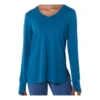 Top cu mâneci lungi „Deep Sea Teal Heather”