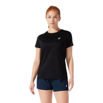 Top cu mâneci scurte argintiu „Performance Black”