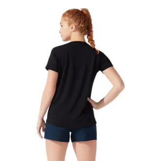 Top cu mâneci scurte argintiu „Performance Black”