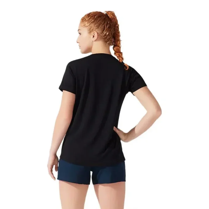 Top cu mâneci scurte argintiu „Performance Black”