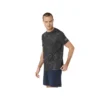 Top cu mâneci scurte și imprimeu Suminagashi „Graphite Grey”