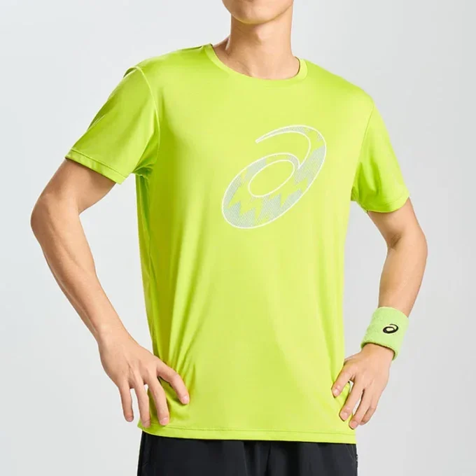 Top de alergare cu mâneci scurte „Lime Zest”