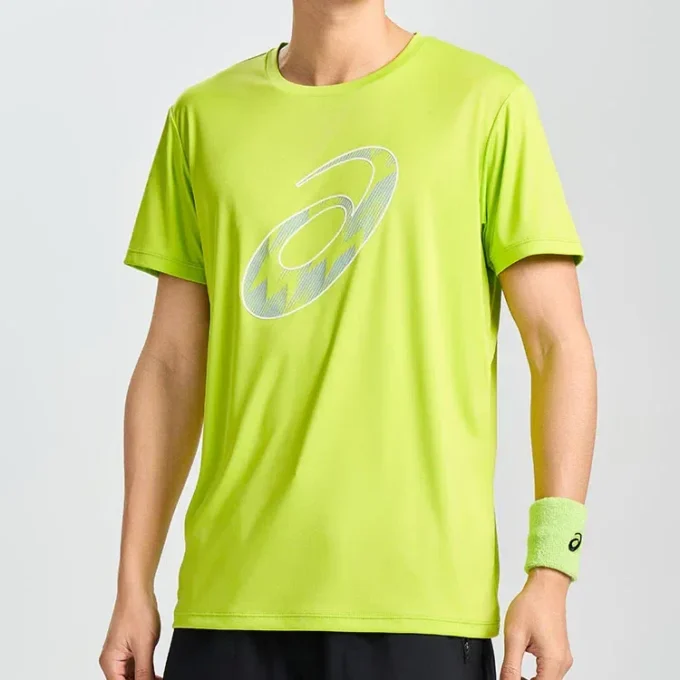 Top de alergare cu mâneci scurte „Lime Zest”
