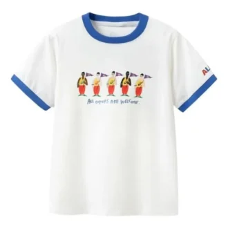 Tricou casual cu imprimeu „White Blue”