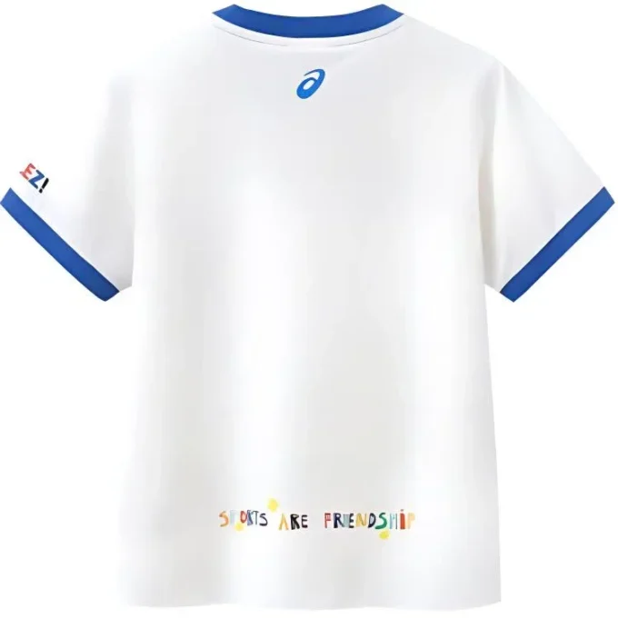Tricou casual cu imprimeu „White Blue”