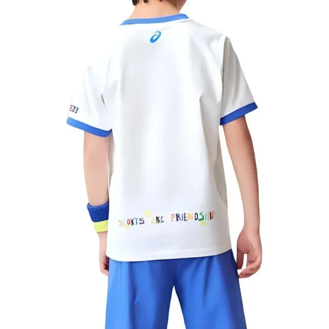 Tricou casual cu imprimeu „White Blue”