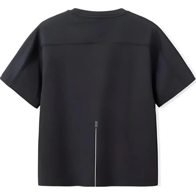 Tricou cu buzunar cu logo „Black”