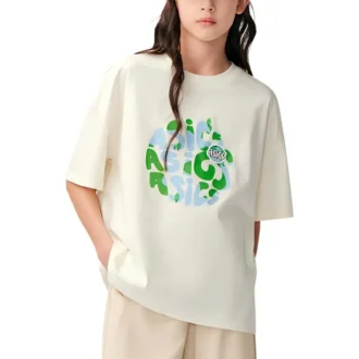Tricou cu logo cu tematică Earth „Alb”