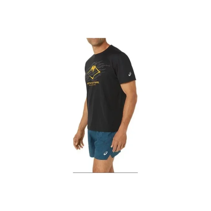 Tricou cu logo Fujitrail „Negru-Galben”