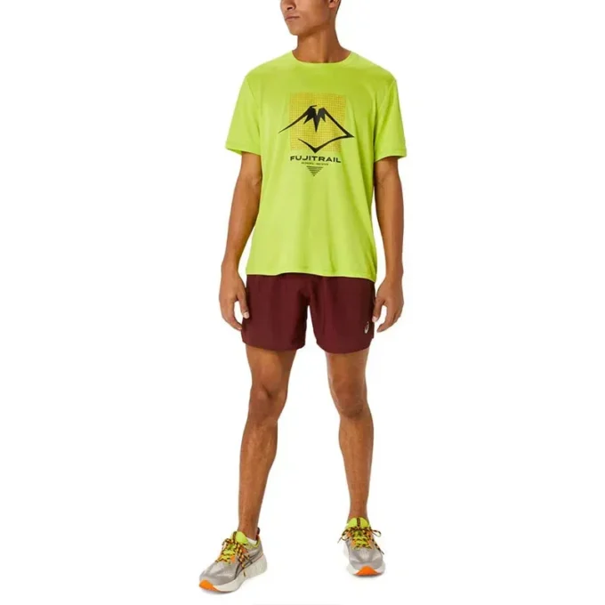 Tricou cu logo Fujitrail „Neon Lime”