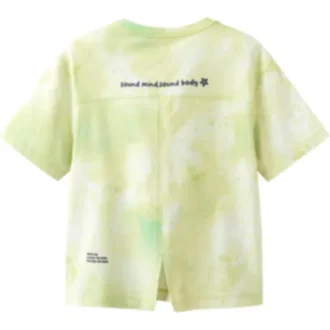 Tricou cu logo „Green Yellow White”