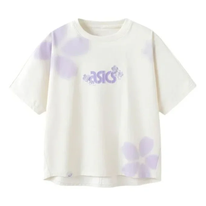Tricou cu logo și flori „White”