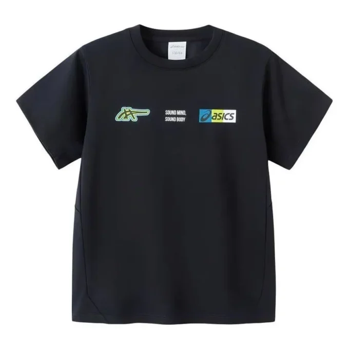 Tricou cu logo-uri multiple „Negru”