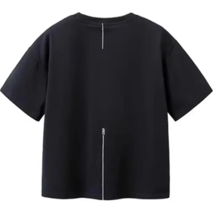 Tricou cu logo-uri multiple „Negru”
