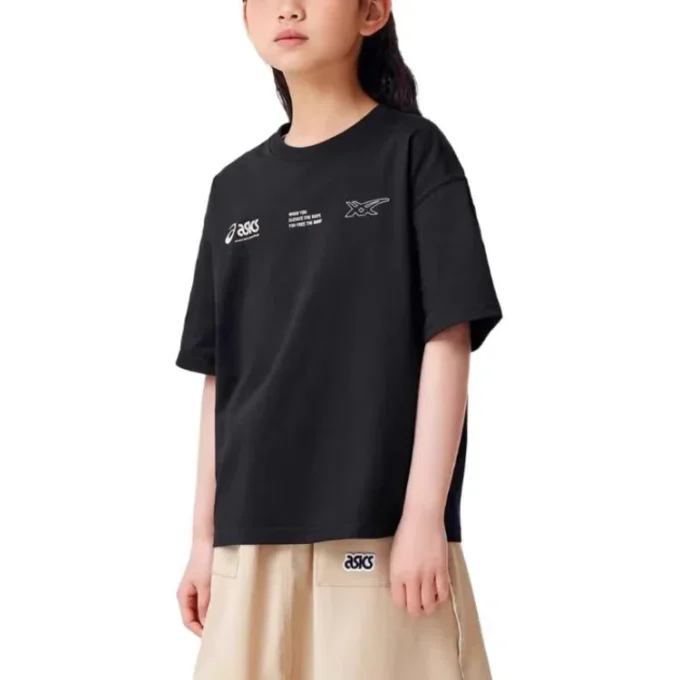 Tricou cu logo-uri multiple „Negru”
