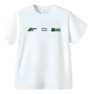 Tricou cu logo-uri multiple „White”