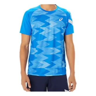 Tricou cu mânecă scurtă și imprimeu A-I-M Dry „Electric Blue”
