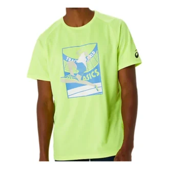 Tricou cu mânecă scurtă și imprimeu grafic „Safety Yellow”