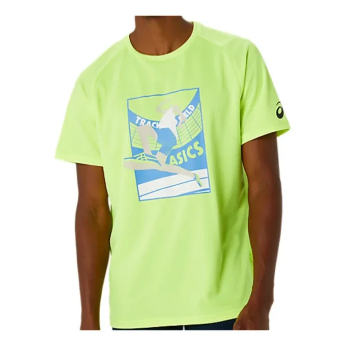 Tricou cu mânecă scurtă și imprimeu grafic „Safety Yellow”