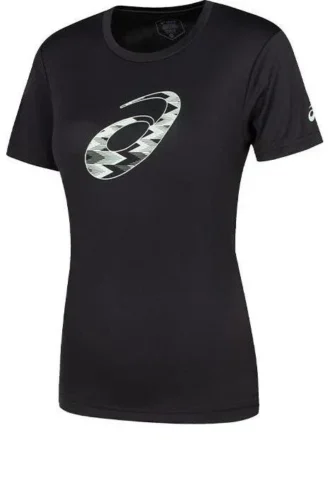 Tricou cu mânecă scurtă și imprimeu spiralat, mărimi asiatice „Performance Black”