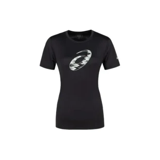 Tricou cu mânecă scurtă și imprimeu spiralat, mărimi asiatice „Performance Black”