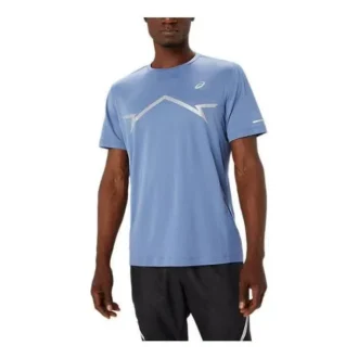 Tricou cu mânecă scurtă și logo Lite-Show „Albastru cer”