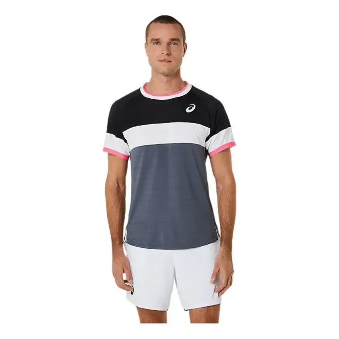 Tricou cu mânecă scurtă Match „Gri Alb Negru”