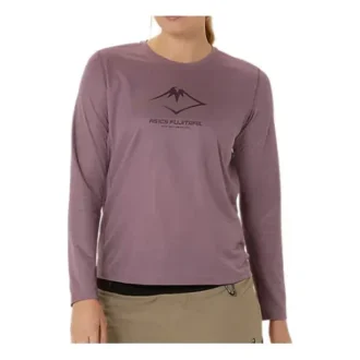 Tricou cu mâneci lungi cu logo Fujitral „Dusty Mauve”