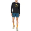 Tricou cu mâneci lungi și logo Fujitrail „Negru-Galben”