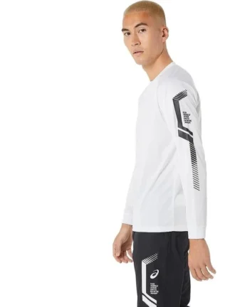 Tricou cu mâneci lungi și logo „White”